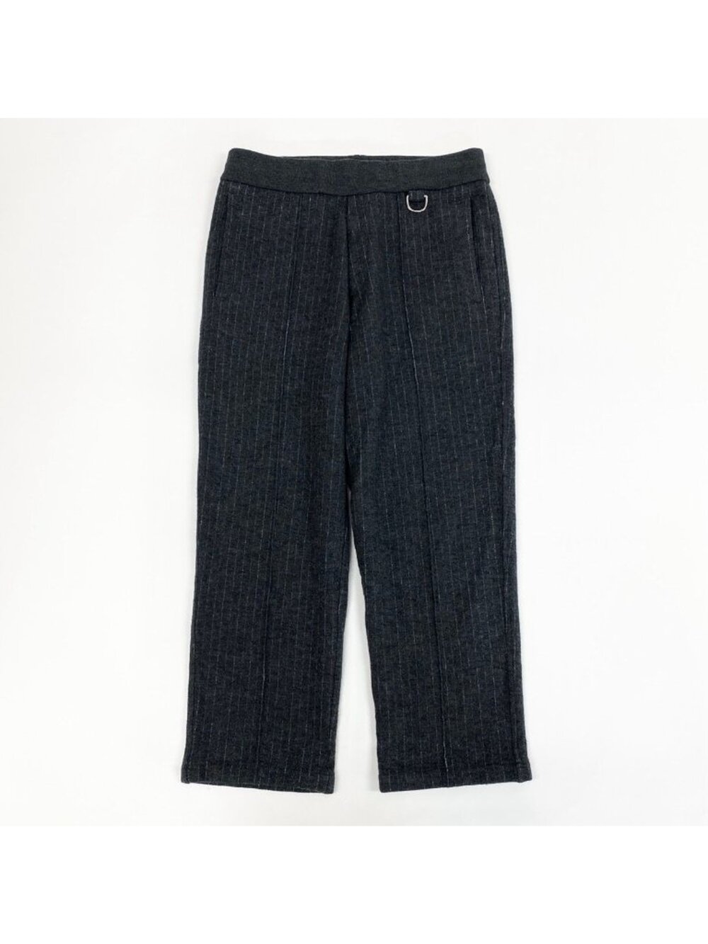 Dior Homme Wool Pants Striped Pattern Logo Embroidery AdjustableS Gray